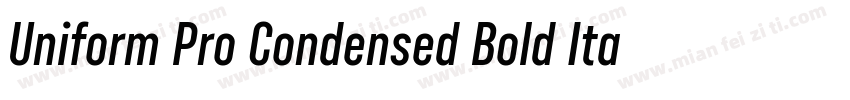 Uniform Pro Condensed Bold Italic字体转换
